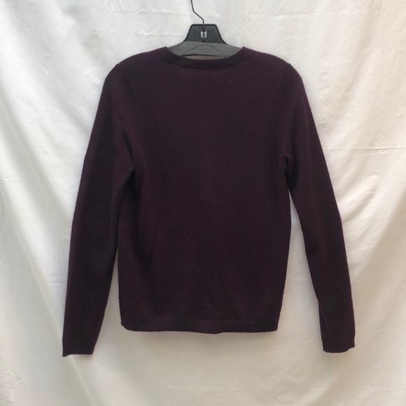 C By Bloomingdales Cashmere Wine Color Cardigan - Picture 2 of 4